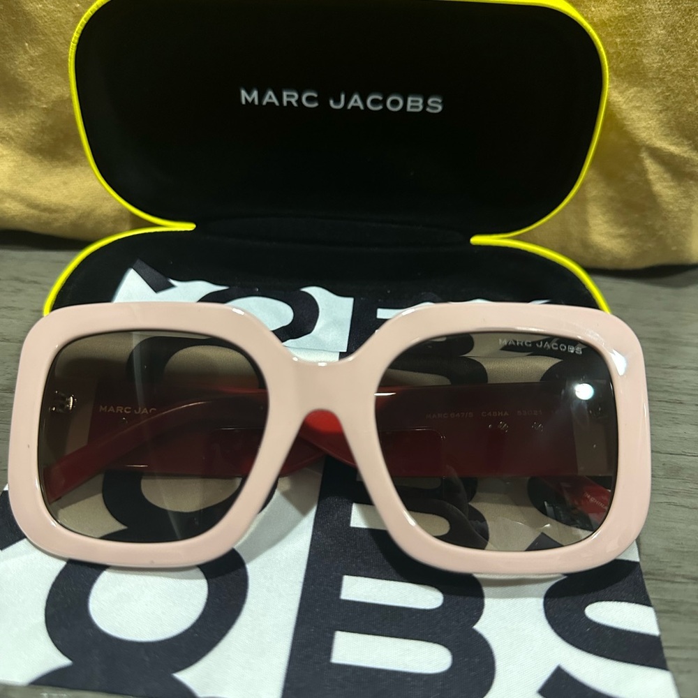 Marc Jacobs Blush and Red Sunglasses